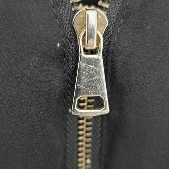 Justify Black Sleeveless Zip Front Peplum Top XL - Picture 4 of 10